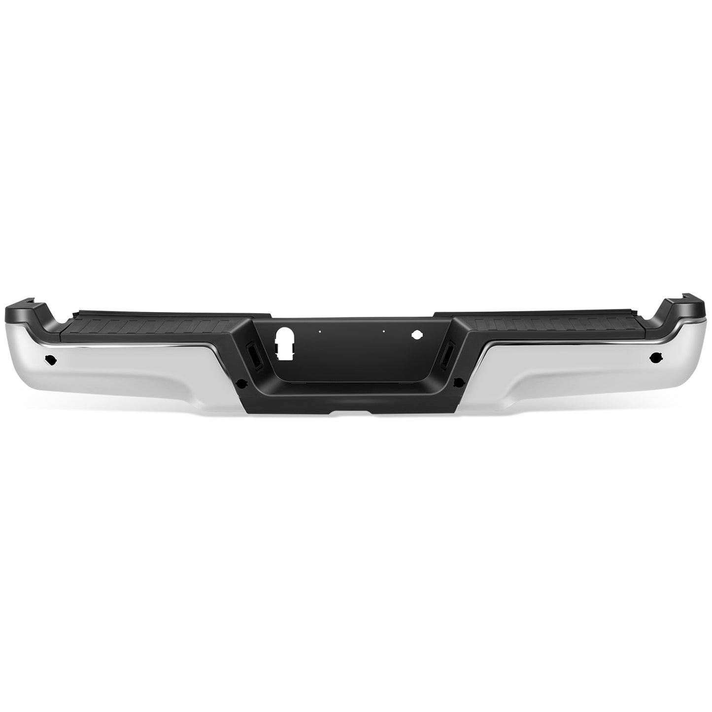 BURRERA TRASERA 17-22 FORD F-250 SUPER DUTY / 17-22 FORD F-350 SUPER DUTY - WITH PARKING ASSIST SENSOR HOLES - CHROME