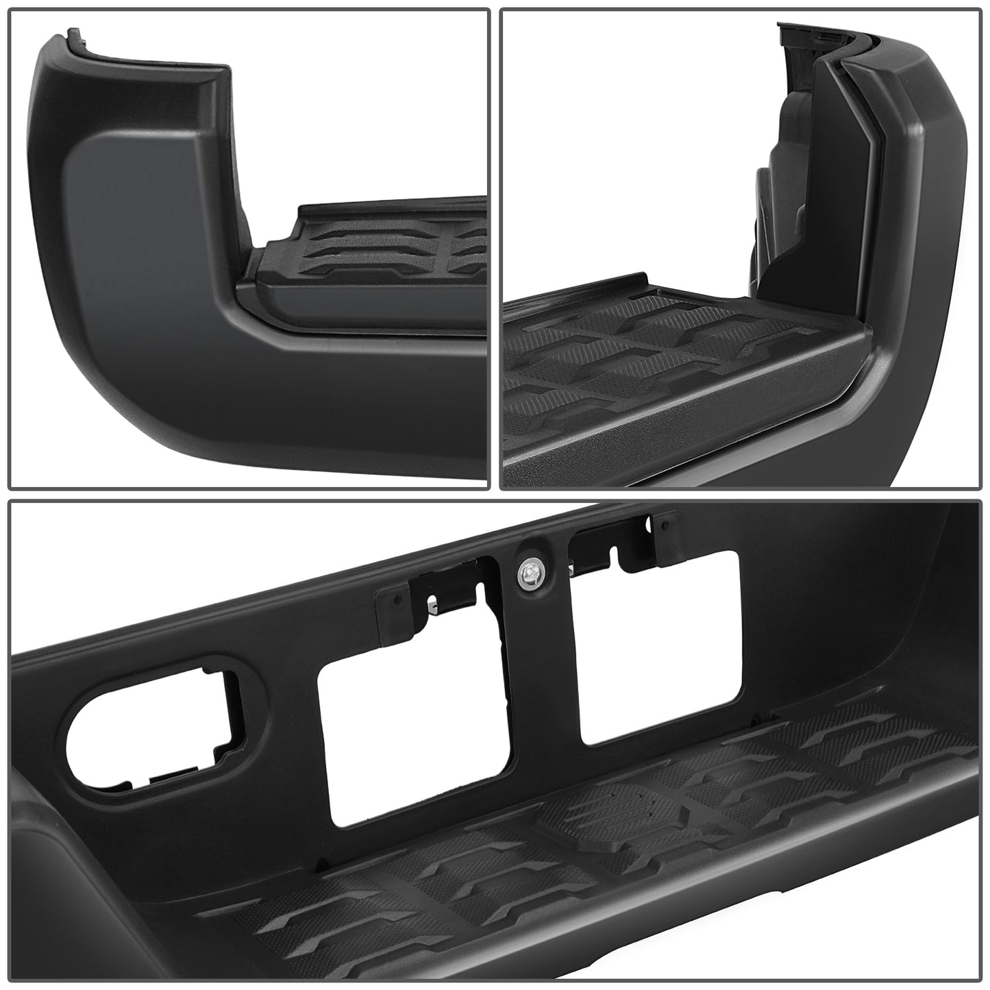 BURRERA TRASERA 16-23 TOYOTA TACOMA - WITHOUT SENSOR HOLE - BLACK