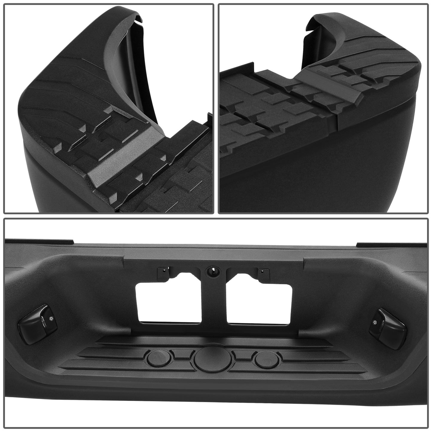 BURRERA TRASERA TOYOTA TUNDRA 2007-2013 - FITS MODELS WITHOUT PARKING ASSIST - WITH ROCK WARRIOR PACKAGE - BLACK