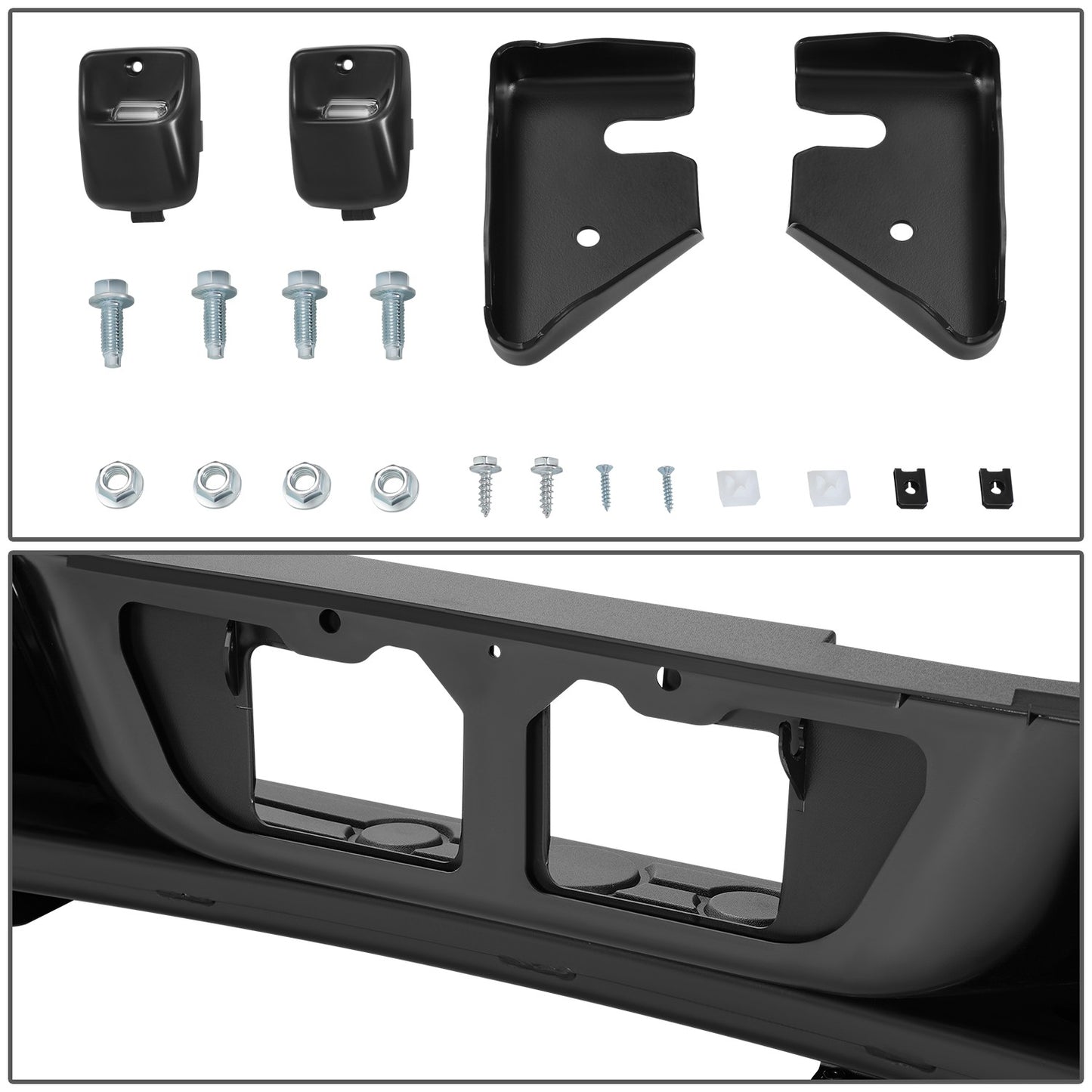 BURRERA TRASERA TOYOTA TUNDRA 2007-2013 - FITS MODELS WITHOUT PARKING ASSIST - WITH ROCK WARRIOR PACKAGE - BLACK