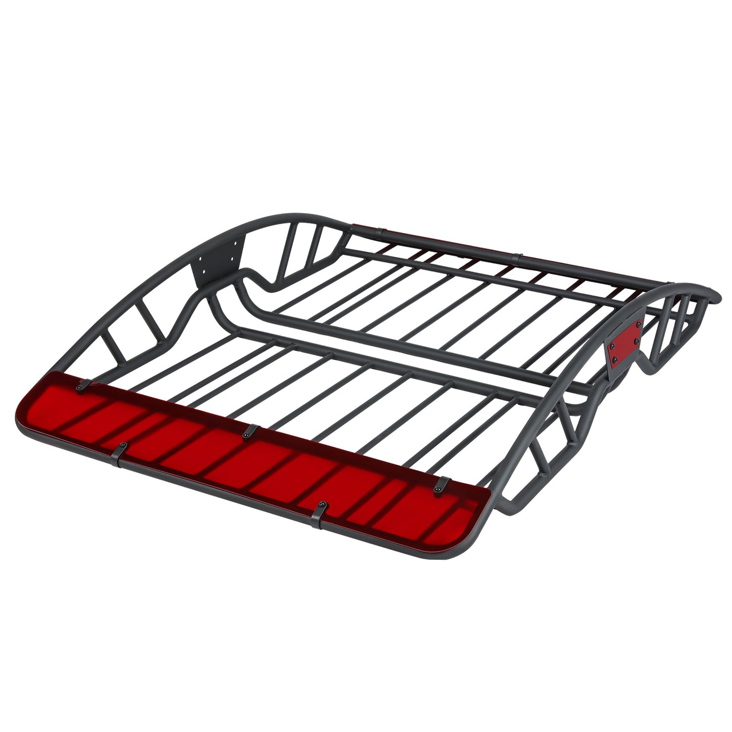 PORTAEQUIPAJE ROOF CARGO BASKET - FITS VEHICLES WITH FLAT CROSSBARS WITH 19-1/4" OR 29" SPACING (FRONT TO BACK) - 55'' W X 40'' L X 5" H - RED