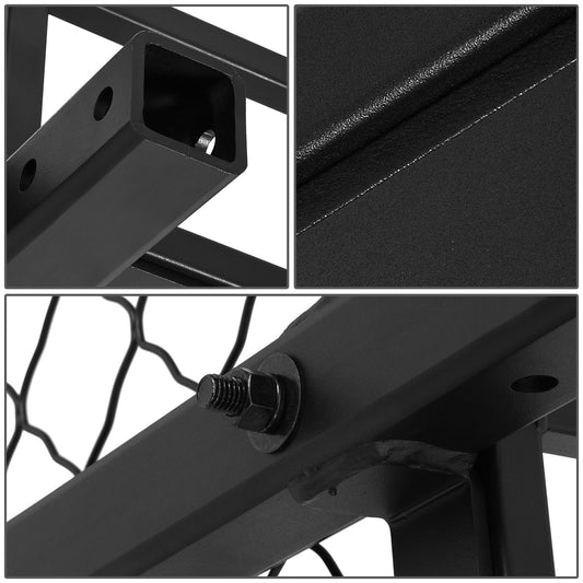 PORTAEQUIPAJE CARGO CARRIERS - UNIVERSAL - FITS VEHICLES WITH 2" TOW RECEIVER - OVERALL DIMENSIONS: 48" WIDE X 25.5" X 6" H - CARBON STEEL - POWDERCOATED BLACK