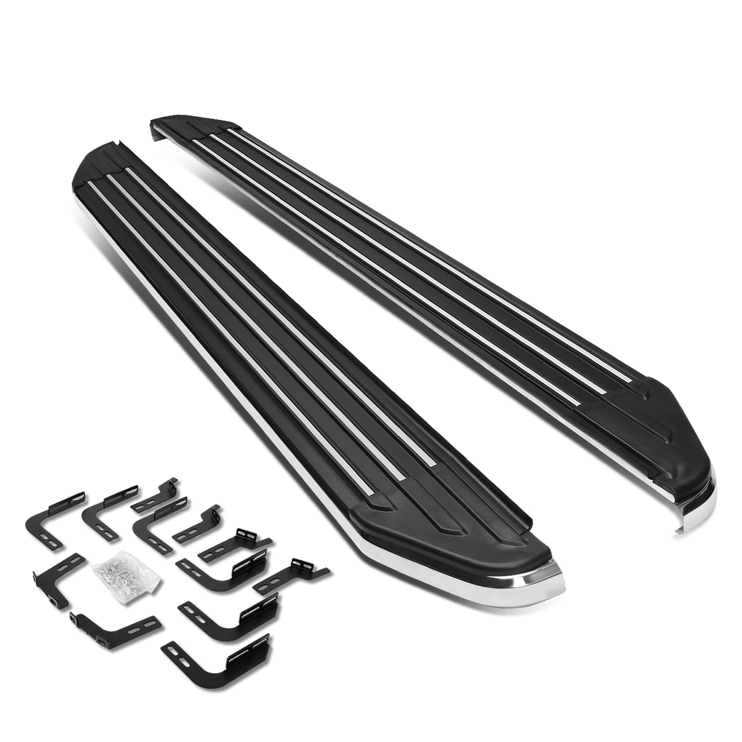 ESTRIBOS ALUMINUM - 6" - 10-16 TOYOTA 4RUNNER TRAIL EDITION / 14-16 TOYOTA 4RUNNER SR5 / 15-16 TOYOTA 4RUNNER TRD PRO - ONLY FITS MODELS W/O LOWER PANEL ROCKER EXTENSIONS - BLACK
