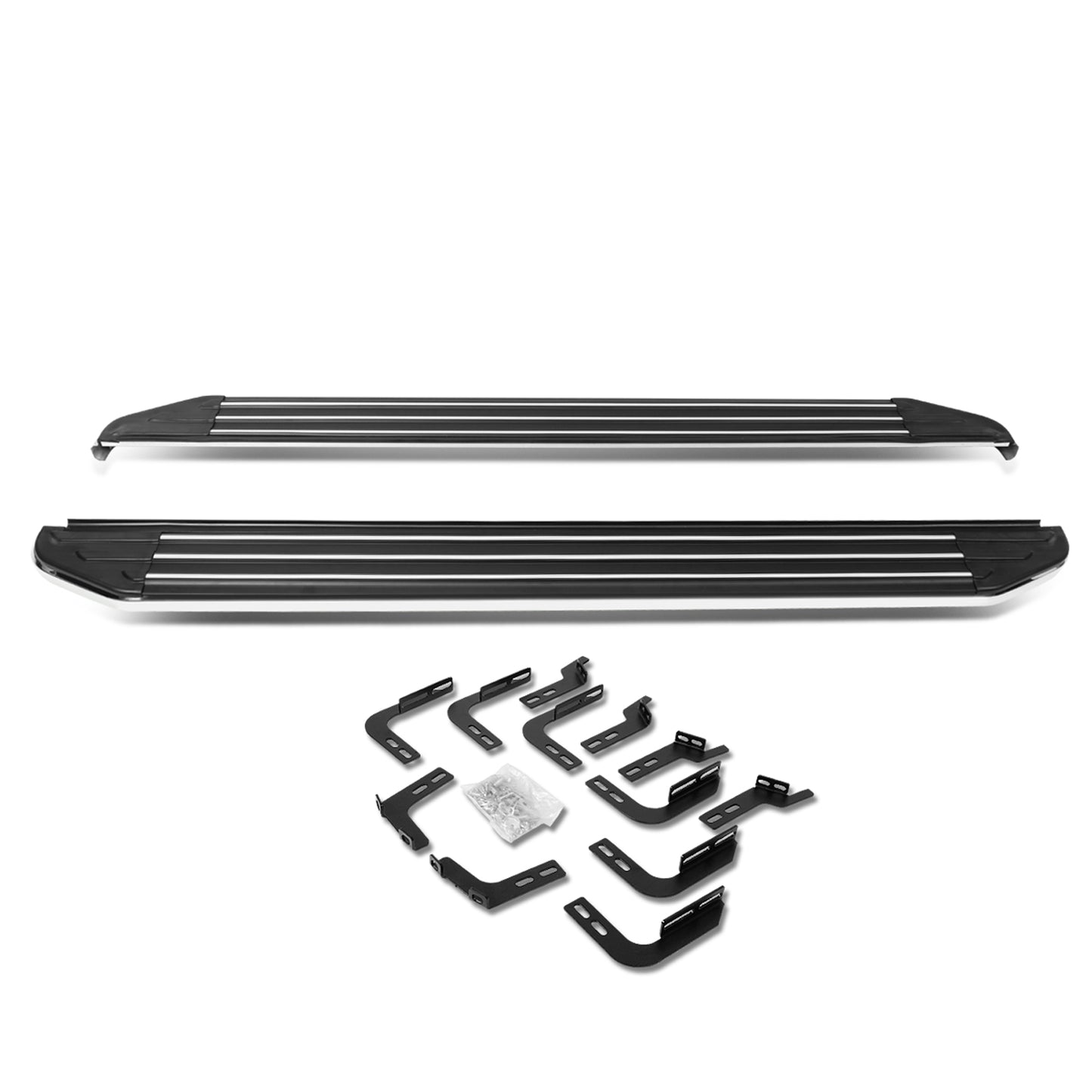 ESTRIBOS ALUMINUM - 6" - 10-16 TOYOTA 4RUNNER TRAIL EDITION / 14-16 TOYOTA 4RUNNER SR5 / 15-16 TOYOTA 4RUNNER TRD PRO - ONLY FITS MODELS W/O LOWER PANEL ROCKER EXTENSIONS - BLACK