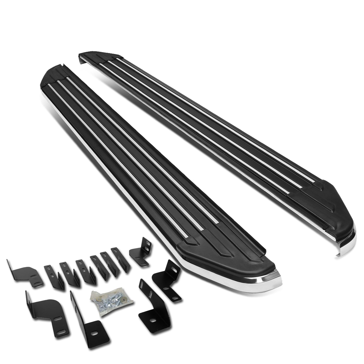ESTRIBOS ALUMINUM - 6" - 07-16 JEEP WRANGLER JK 4-DOOR - BLACK