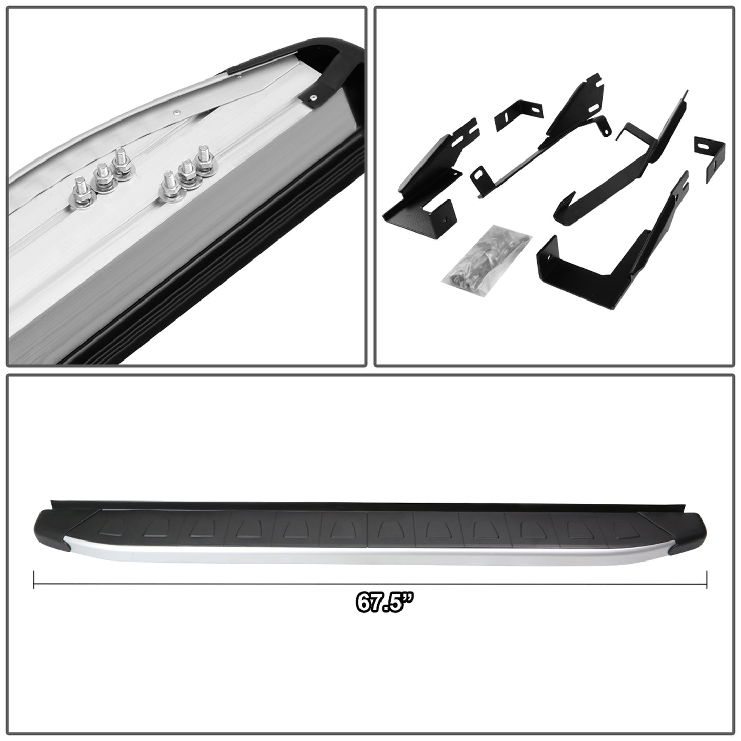 ESTRIBOS ALUMINUM - 5.75" - 10-15 HYUNDAI TUCSON - METALLIC / BLACK