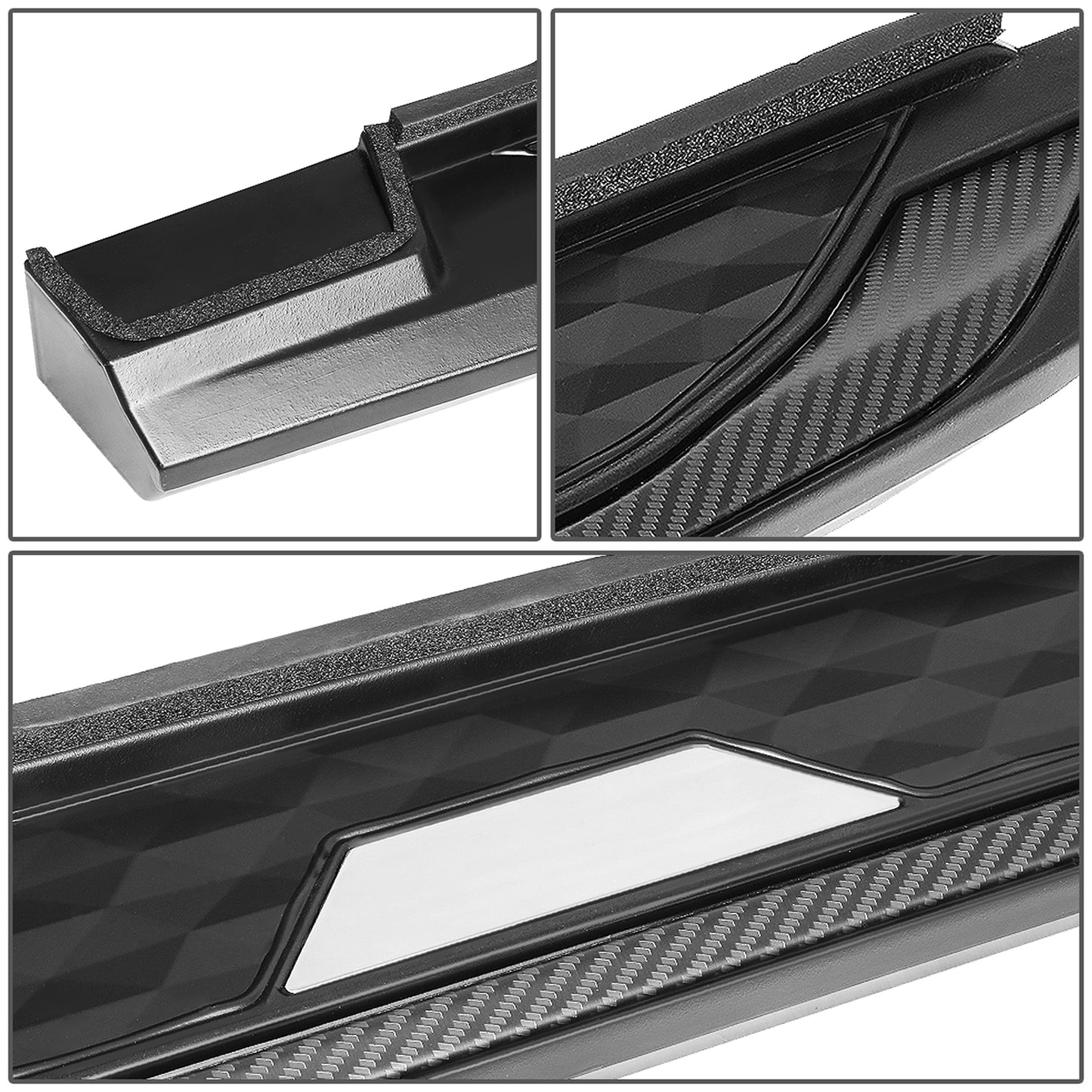 ESTRIBOS ALUMINUM - 5.5" - 19-20 TOYOTA RAV4 - BLACK / CARBON FIBER TRIM