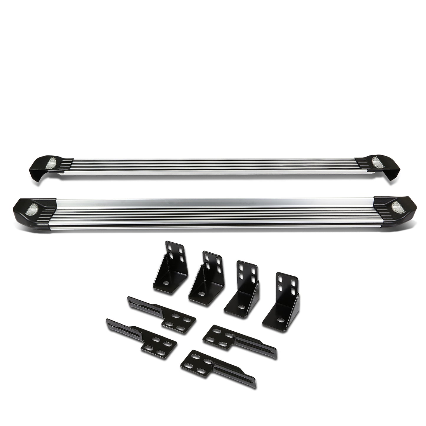 ESTRIBOS ALUMINUM - 06-12 TOYOTA RAV4 - W/ LIGHTS - BLACK