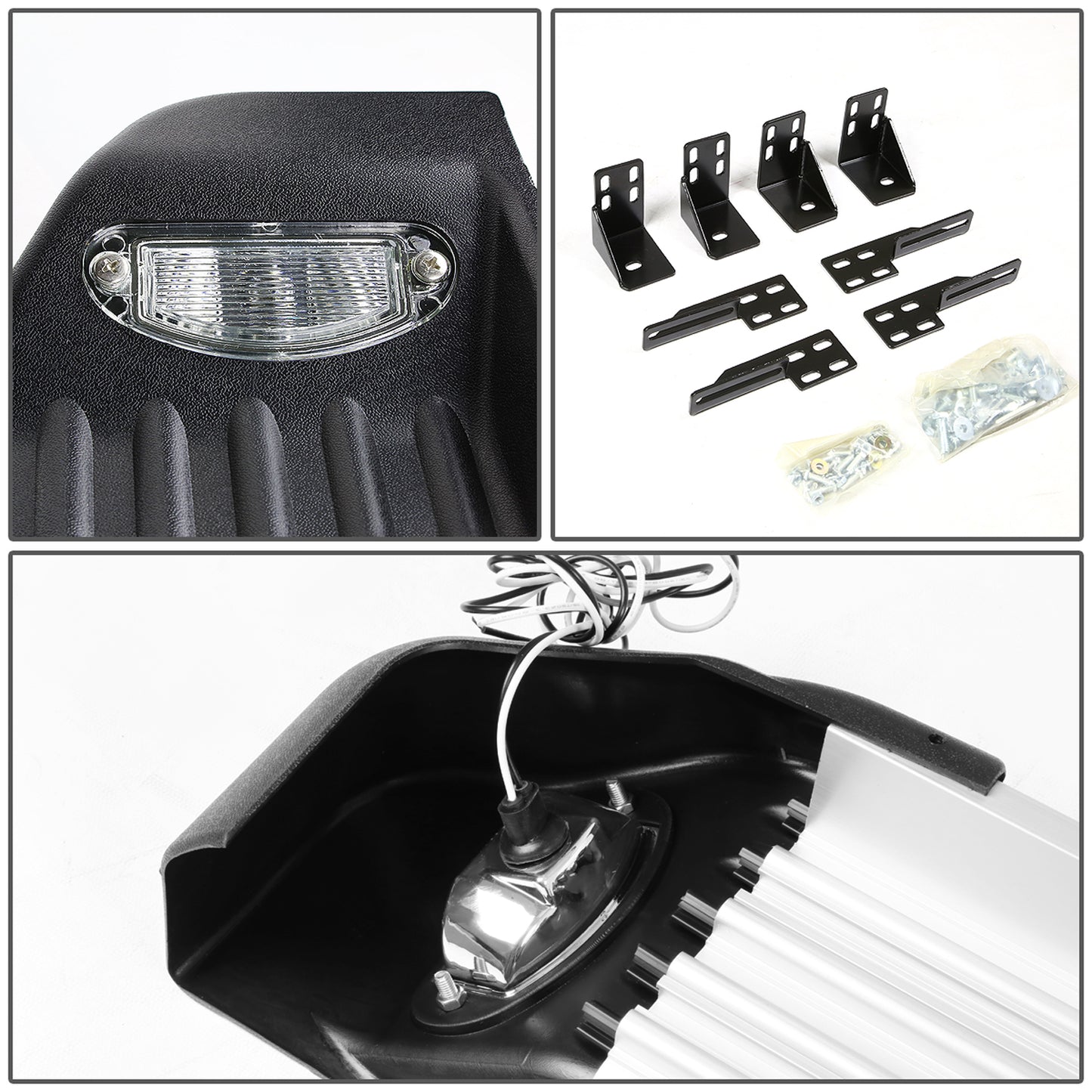 ESTRIBOS ALUMINUM - 06-12 TOYOTA RAV4 - W/ LIGHTS - BLACK