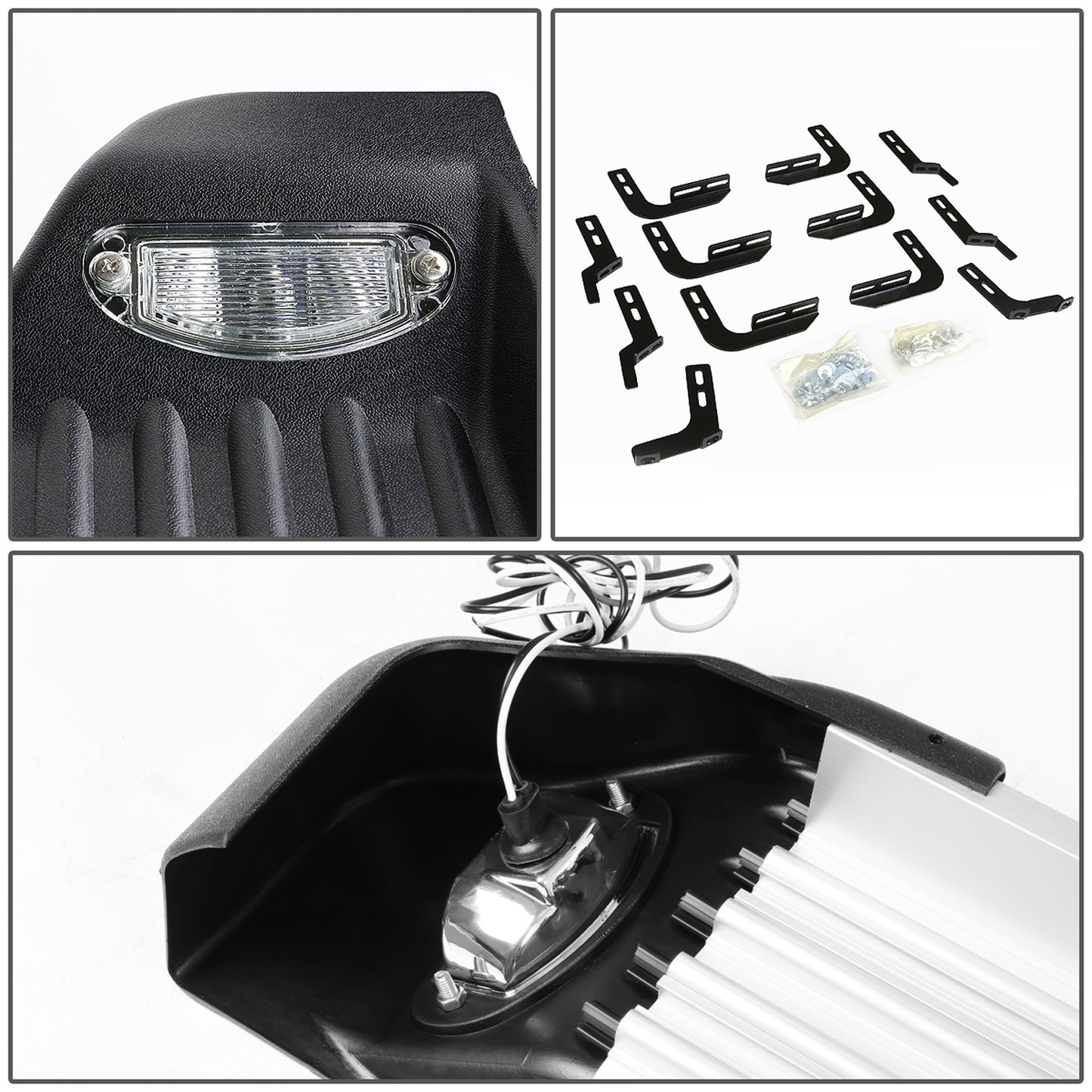 ESTRIBOS ALUMINUM - 10-15 TOYOTA 4RUNNER - W/ LIGHTS - BLACK
