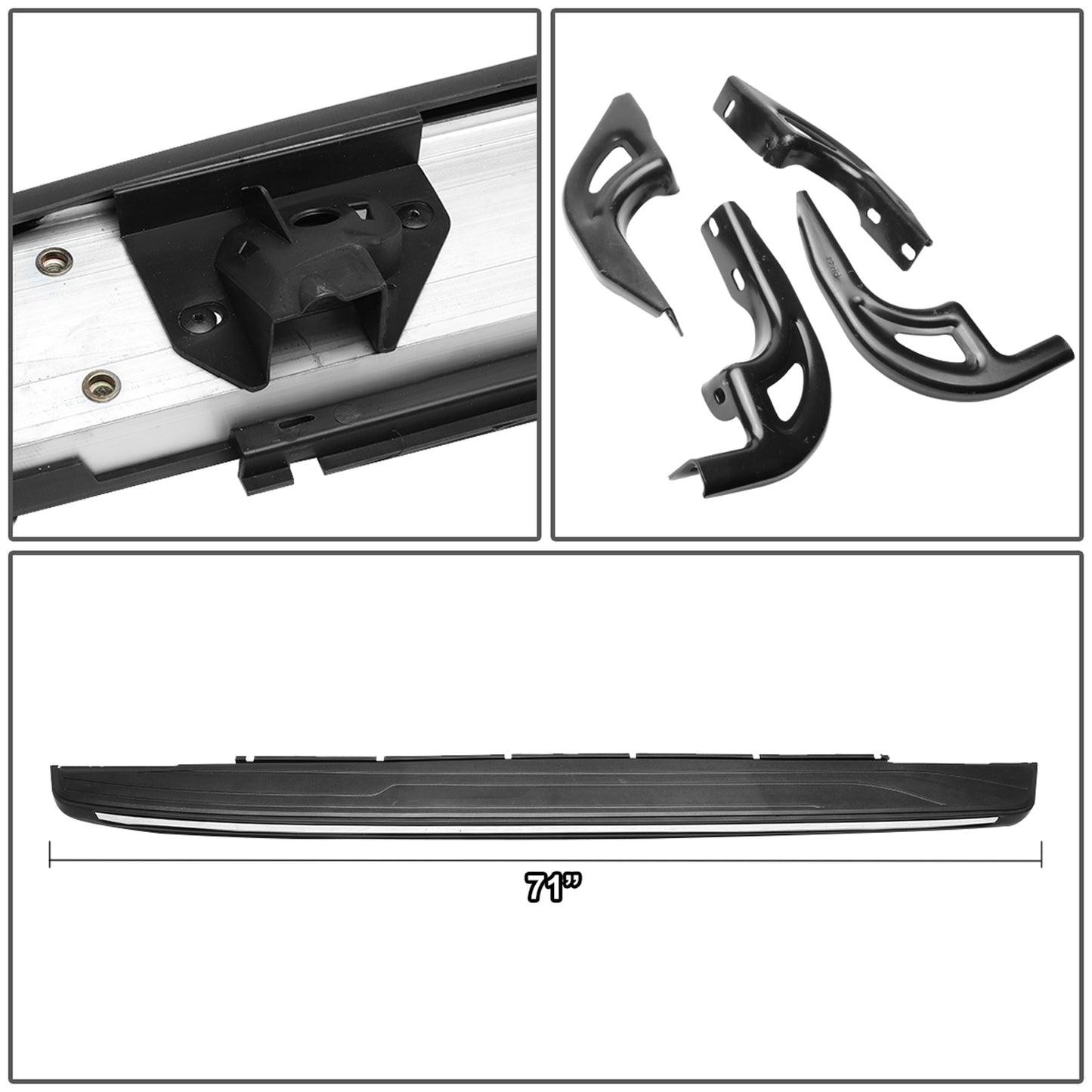 ESTRIBOS ALUMINUM - 5.5" - 16-17 HONDA PILOT - OE STYLE - CHROME / BLACK