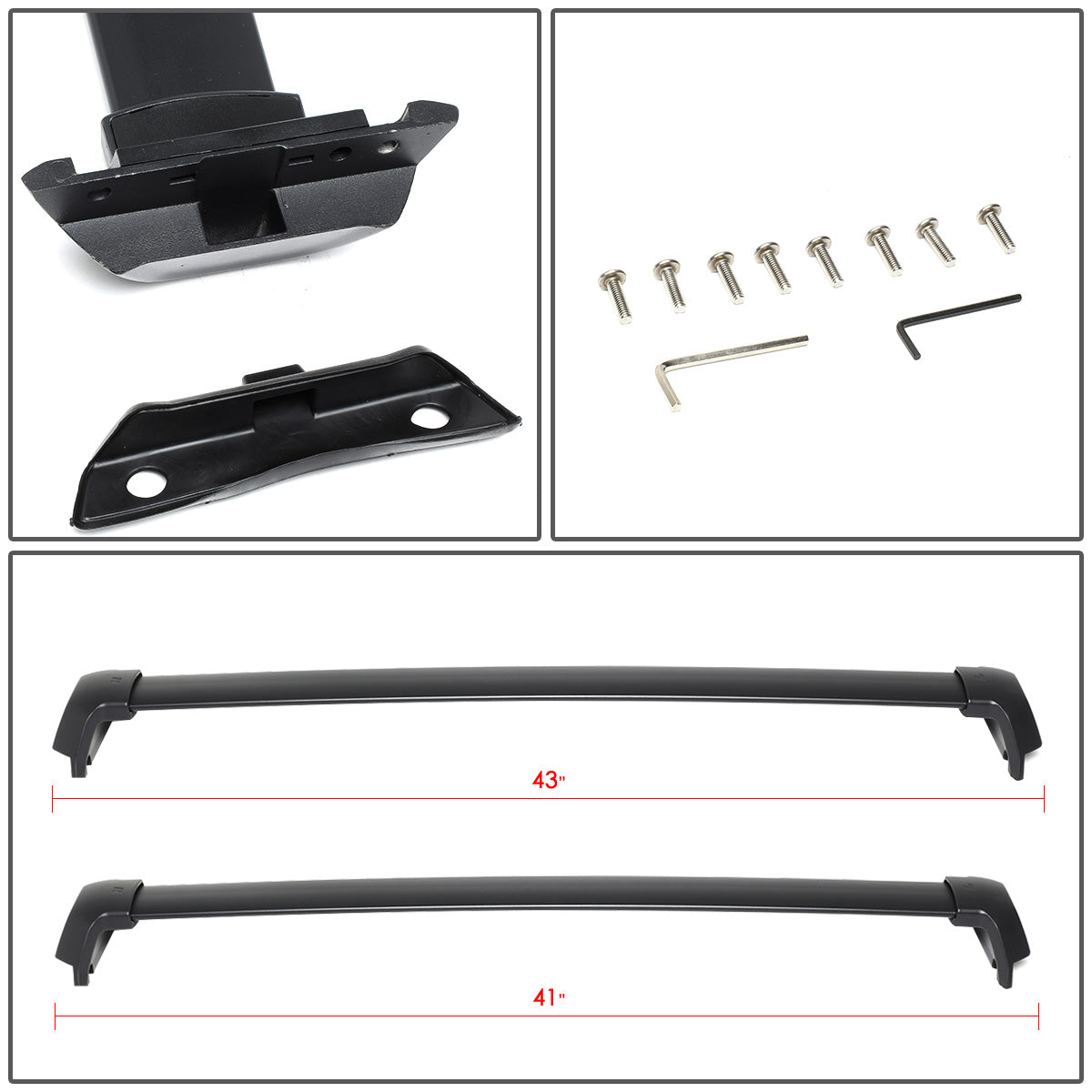 PORTAEQUIPAJE ROOF RACK CROSS BARS - 17-19 HONDA CR-V - FITS TOURING MODELS AND OTHERS WITH OEM ROOF RAILS ONLY - BLACK
