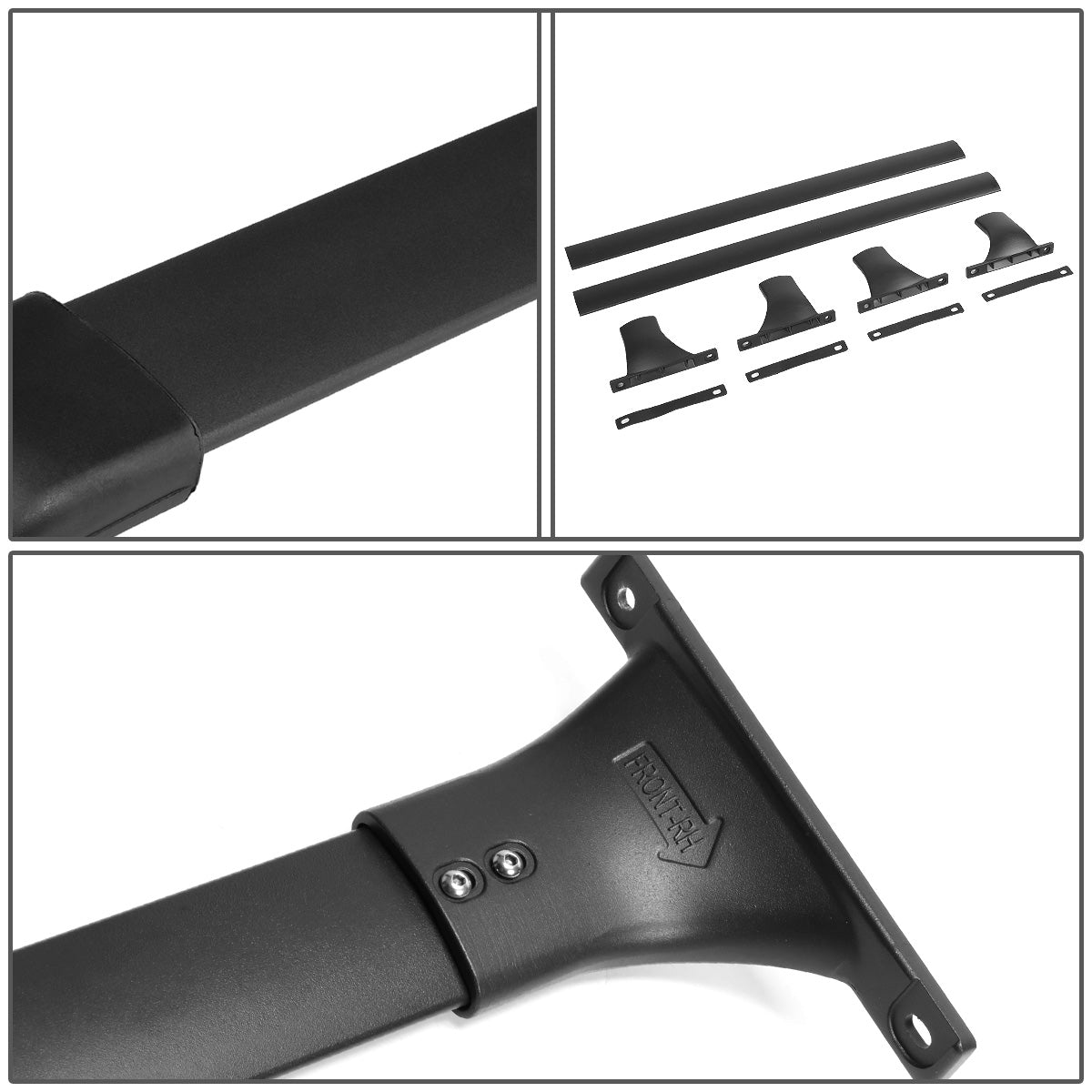 PORTAEQUIPAJE ROOF RACK CROSS BARS - 14-18 INFINITI QX70 / 11-12 INFINITI FX35 / 2013 INFINITI FX37 - BOLTS ONTO OEM ROOF RAILS ONLY - BLACK