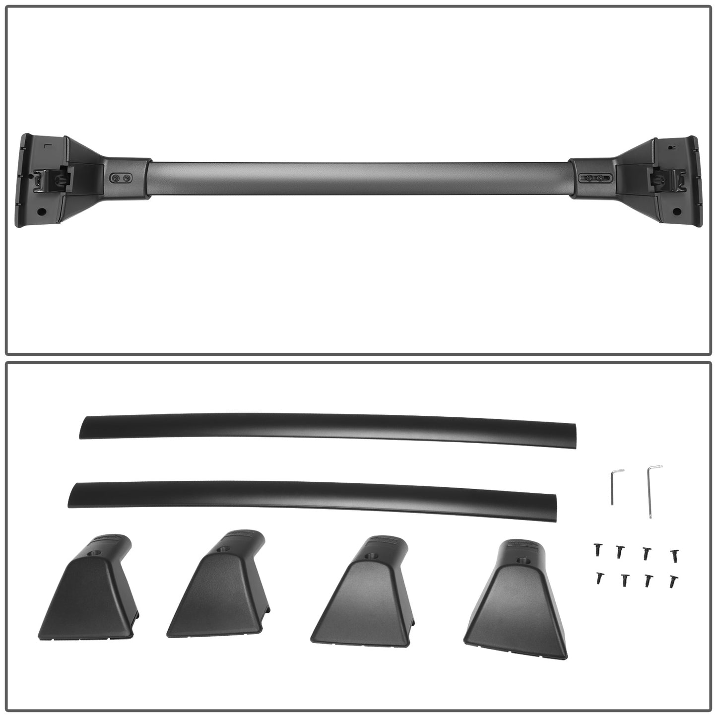 PORTAEQUIPAJE ROOF RACK CROSSBAR - ALUMINUM BAR + ALUMINUM FOOT - FIT FOR FORD BRONCO SPORT FIRST EDITION 2021 & OUTER-BANKS / 2022 & BADLANDS 2021-2022 OFF-ROAD VERSION?FORD MUSTANG/STALLION OFF-ROAD VERSION?