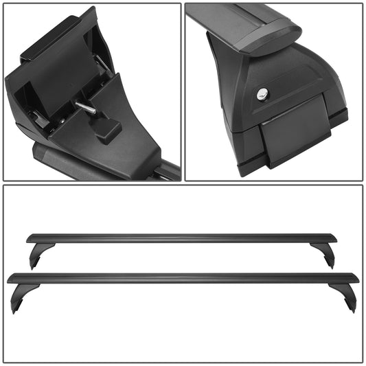 PORTAEQUIPAJE ROOF RACK CROSSBAR - ALUMINUM BAR + PLASTIC FOOT+STEEL CLAMPSPECIAL - FOR 2007-2022 JEEP WRANGLER JK / 2007-2022 JEEP WRANGLER JL 4DR 2DR SUV HARD TOP ROOF RAILS ?JEEP WRANGLER?