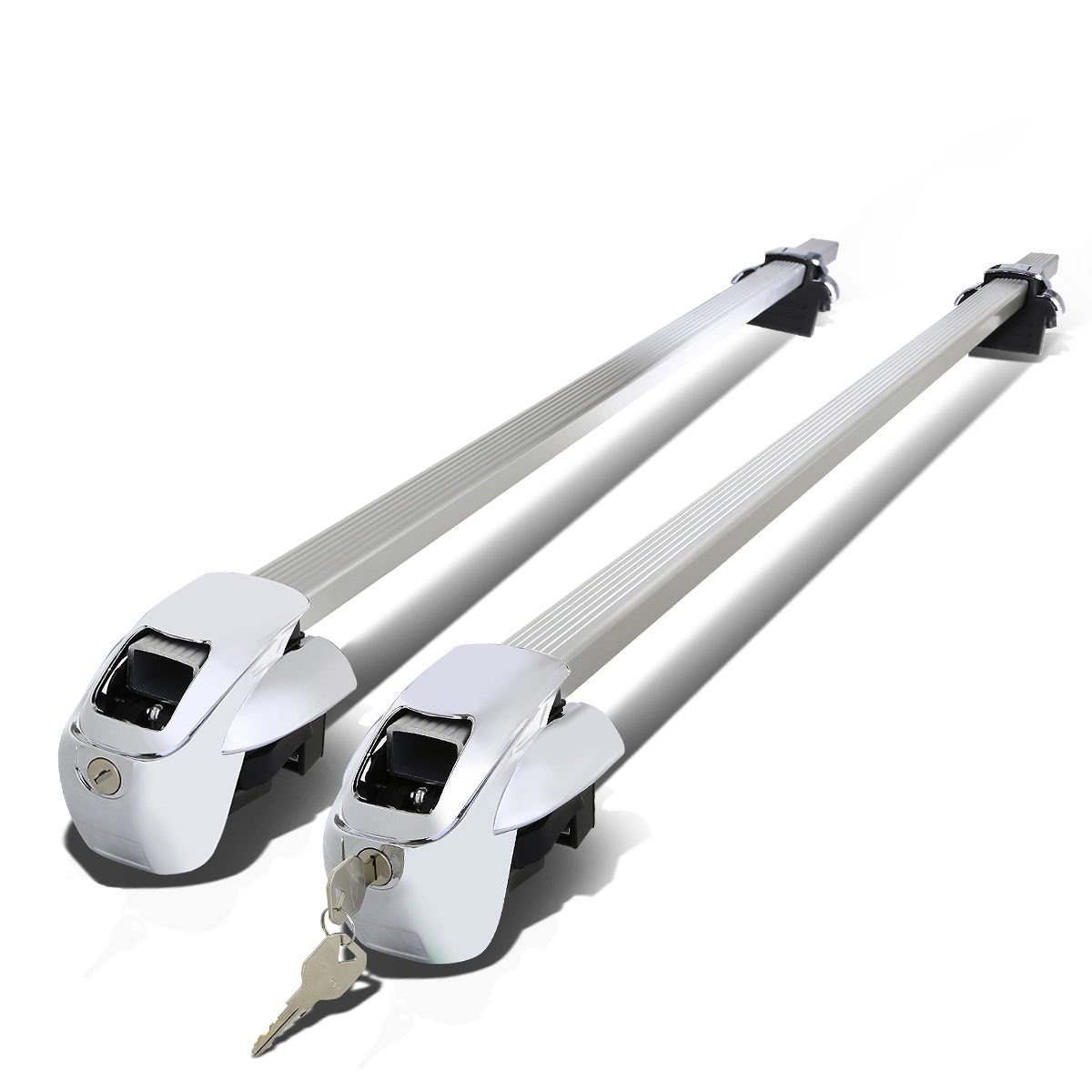 PORTAEQUIPAJE ROOF RACK CROSSBAR - ALUMINUM - SQUARE BAR - 50" - W/ LOCK - SILVER