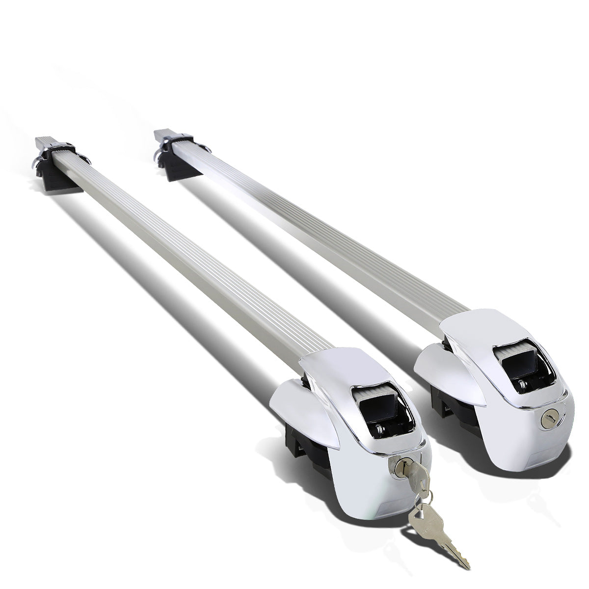 PORTAEQUIPAJE ROOF RACK CROSSBAR - ALUMINUM - SQUARE BAR - 50" - W/ LOCK - SILVER