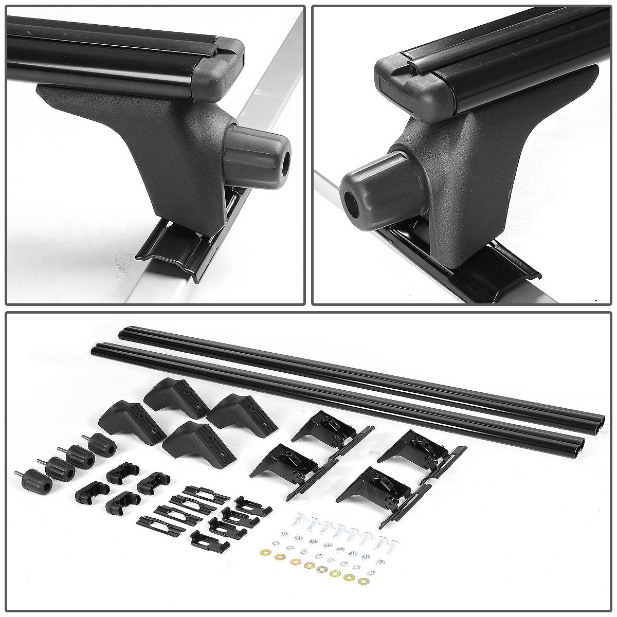 PORTAEQUIPAJE ROOF RACK CROSSBAR - ALUMINUM - AERO BAR - 50" - BLACK