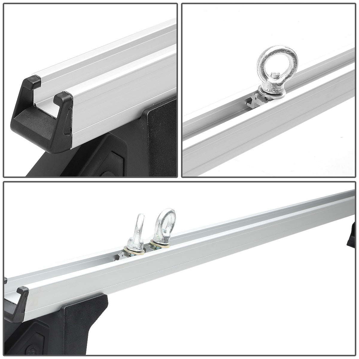 PORTAEQUIPAJE ROOF RACK KIT - ALUMINUM - 58" - UNIVERSAL - SILVER