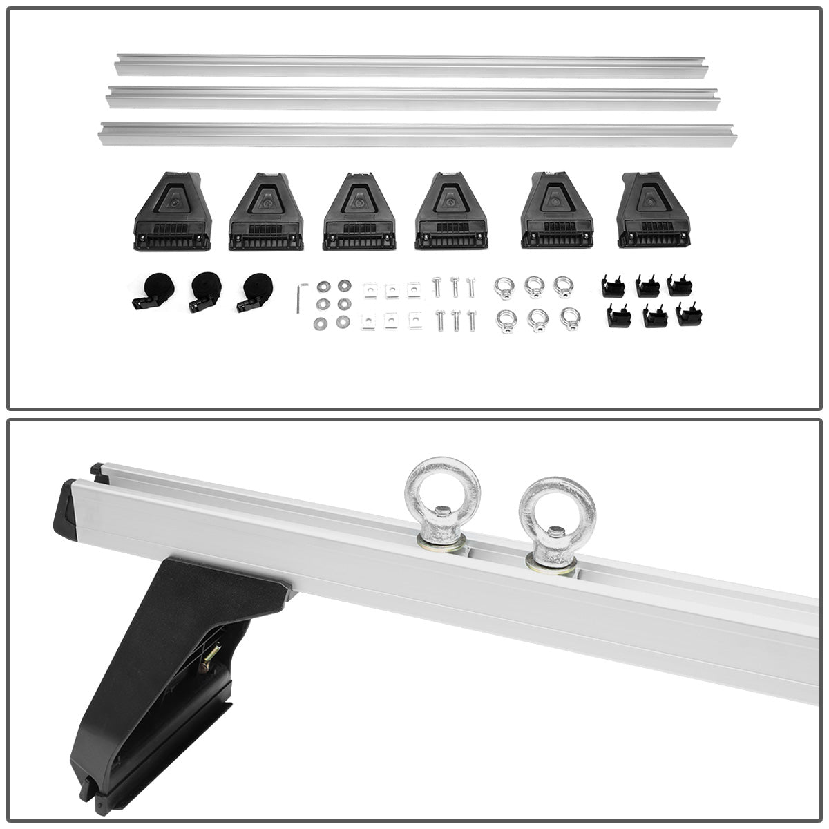 PORTAEQUIPAJE ROOF RACK KIT - ALUMINUM - 58" - UNIVERSAL - SILVER