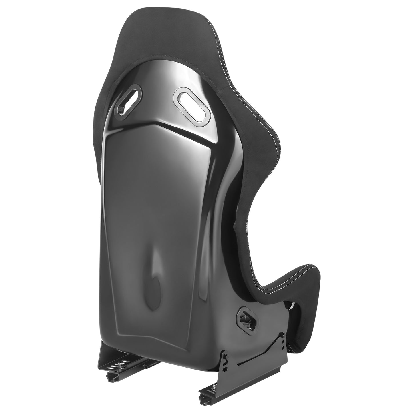 ASIENTOS RACING SUEDE*ALL IN BLACK + ORANGE STITCHING (YOU CAN CHANGE THE COLOR)*FIBERGLASS & MEMORY FOAM*BLACK SAFETY BELT HOLES*WITH DOUBLE SLIDER