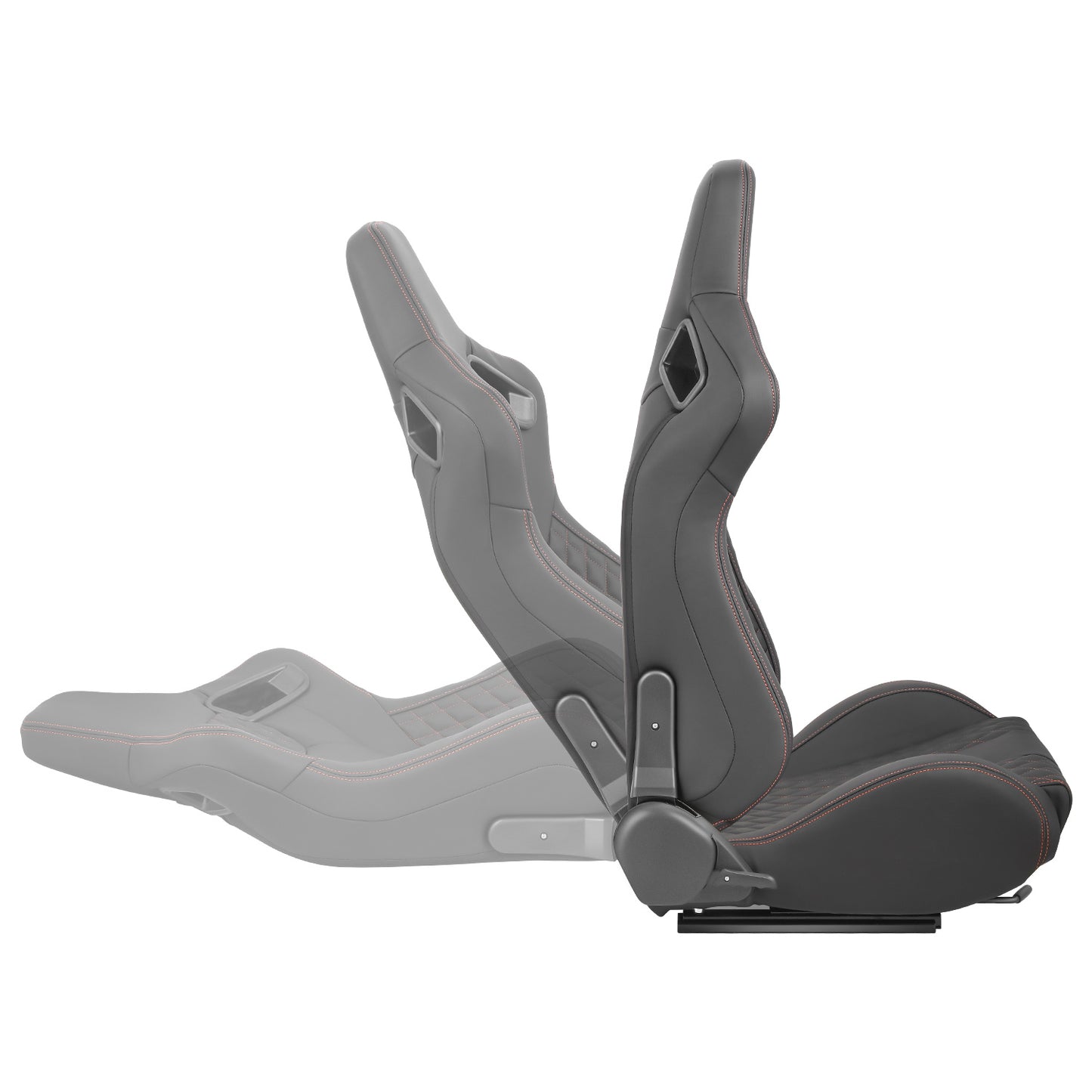 ASIENTOS RACING BLACK PVC - VEHICLE WITH AFTERMARKET BOTTOM MOUNT SEAT BRACKETS