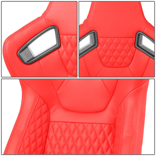 ASIENTOS RACING BLACK PVC - VEHICLE WITH AFTERMARKET BOTTOM MOUNT SEAT BRACKETS