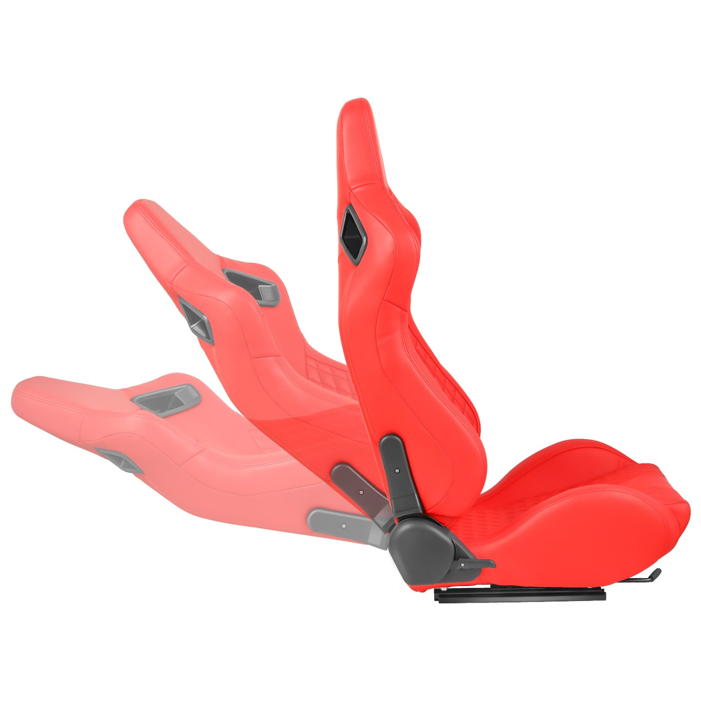 ASIENTOS RACING BLACK PVC - VEHICLE WITH AFTERMARKET BOTTOM MOUNT SEAT BRACKETS
