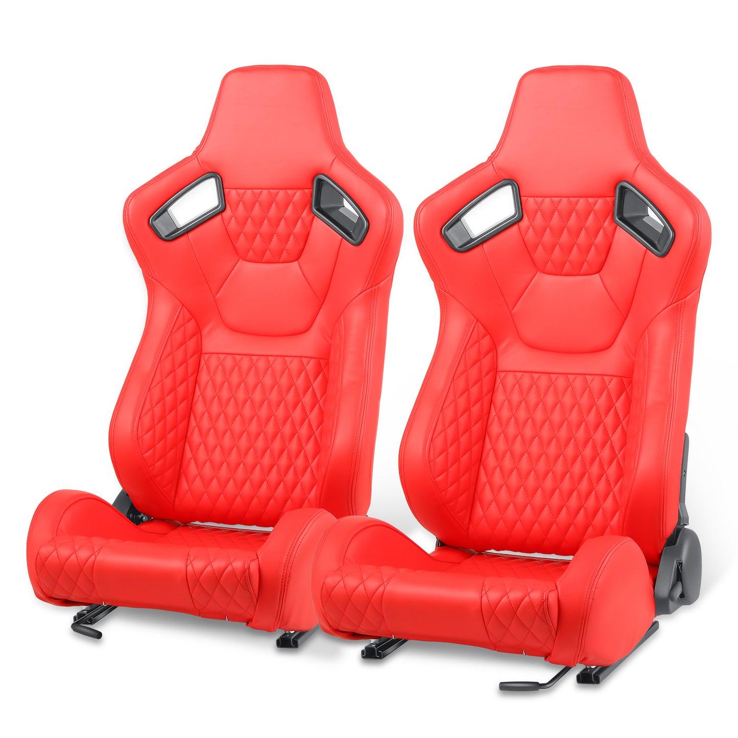 ASIENTOS RACING BLACK PVC - VEHICLE WITH AFTERMARKET BOTTOM MOUNT SEAT BRACKETS