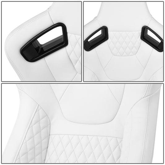 ASIENTOS RACING BLACK PVC - VEHICLE WITH AFTERMARKET BOTTOM MOUNT SEAT BRACKETS