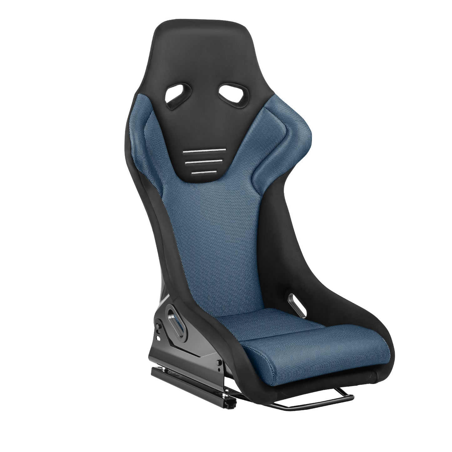 ASIENTOS RACING FABRIC*BLACK & BLUE (YOU CAN CHANGE THE COLOR)*FIBERGLASS & MEMORY FOAM*BLACK SAFETY BELT HOLES*WITH DOUBLE SLIDER