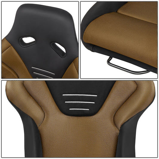 ASIENTOS RACING FABRIC*BLACK & BLUE (YOU CAN CHANGE THE COLOR)*FIBERGLASS & MEMORY FOAM*BLACK SAFETY BELT HOLES*WITH DOUBLE SLIDER