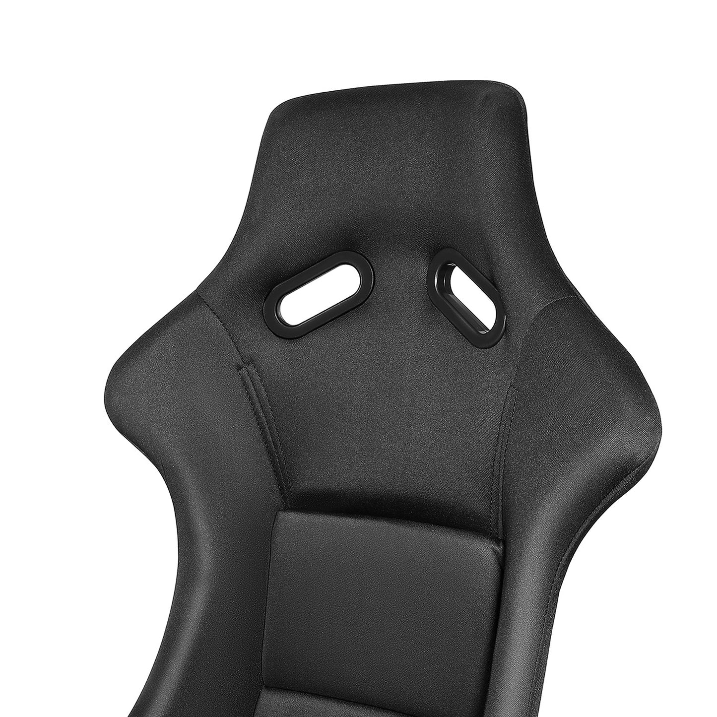 ASIENTOS RACING BUCKET - FABRIC - FIBERGLASS FRAME - W/ SLIDER - BLACK