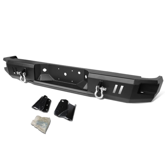 DEFENSA TRASERA OFF ROAD 09-14 FORD F-150 - W/ D-RING SHACKLES - FITS MODELS WITHOUT REAR SENSORS - BLACK