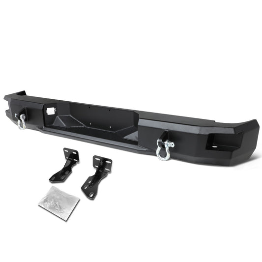 DEFENSA TRASERA OFF ROAD 07-13 TOYOTA TUNDRA - W/ D-RING SHACKLES - FITS MODELS WITHOUT REAR SENSORS - BLACK \