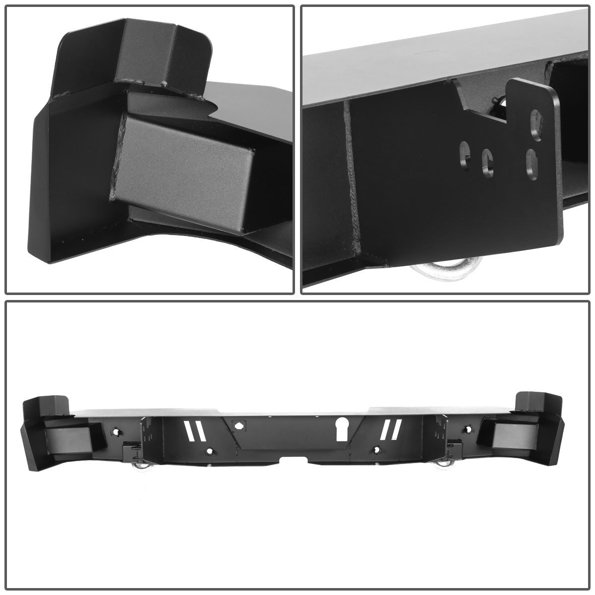 DEFENSA TRASERA OFF ROAD 17-20 FORD F-250, F-350 SUPER DUTY - W/ D-RING SHACKLES - BLACK