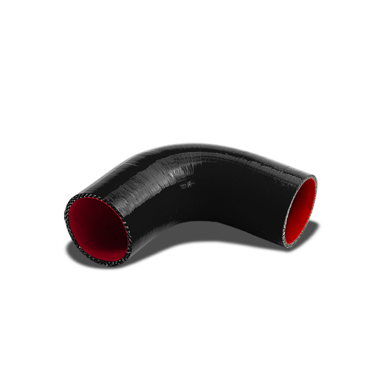 COPLE DE SILICON 3-PLY - 1.25" W/ 90 DEGREE - BLACK / RED - RM6-4