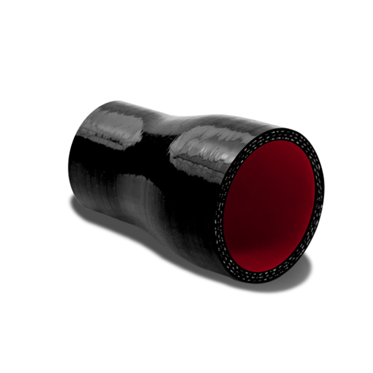 COPLE DE SILICON 3-PLY - 1.50" TO 1.75" REDUCER - BLACK / RED