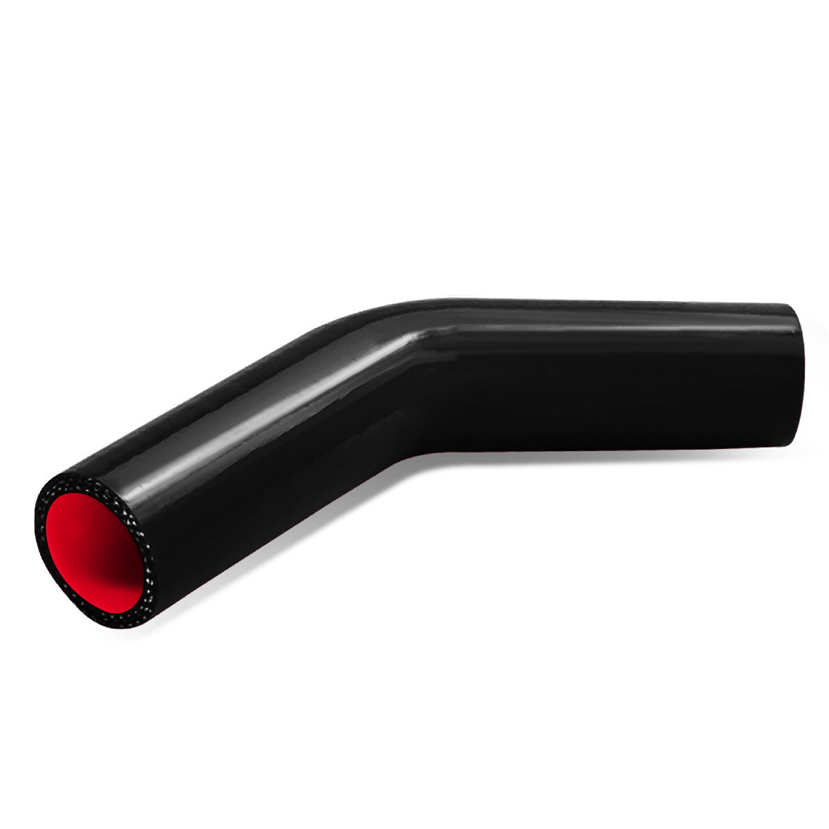 COPLE DE SILICON 3-PLY - 1.50" W/ 45 DEGREE - BLACK / RED