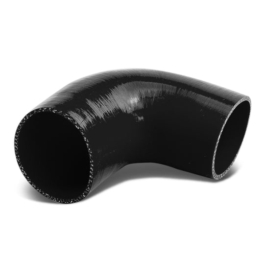 COPLE DE SILICON 3-PLY - 2.25" TO 3.00" REDUCER W/ 90 DEGREE - BLACK
