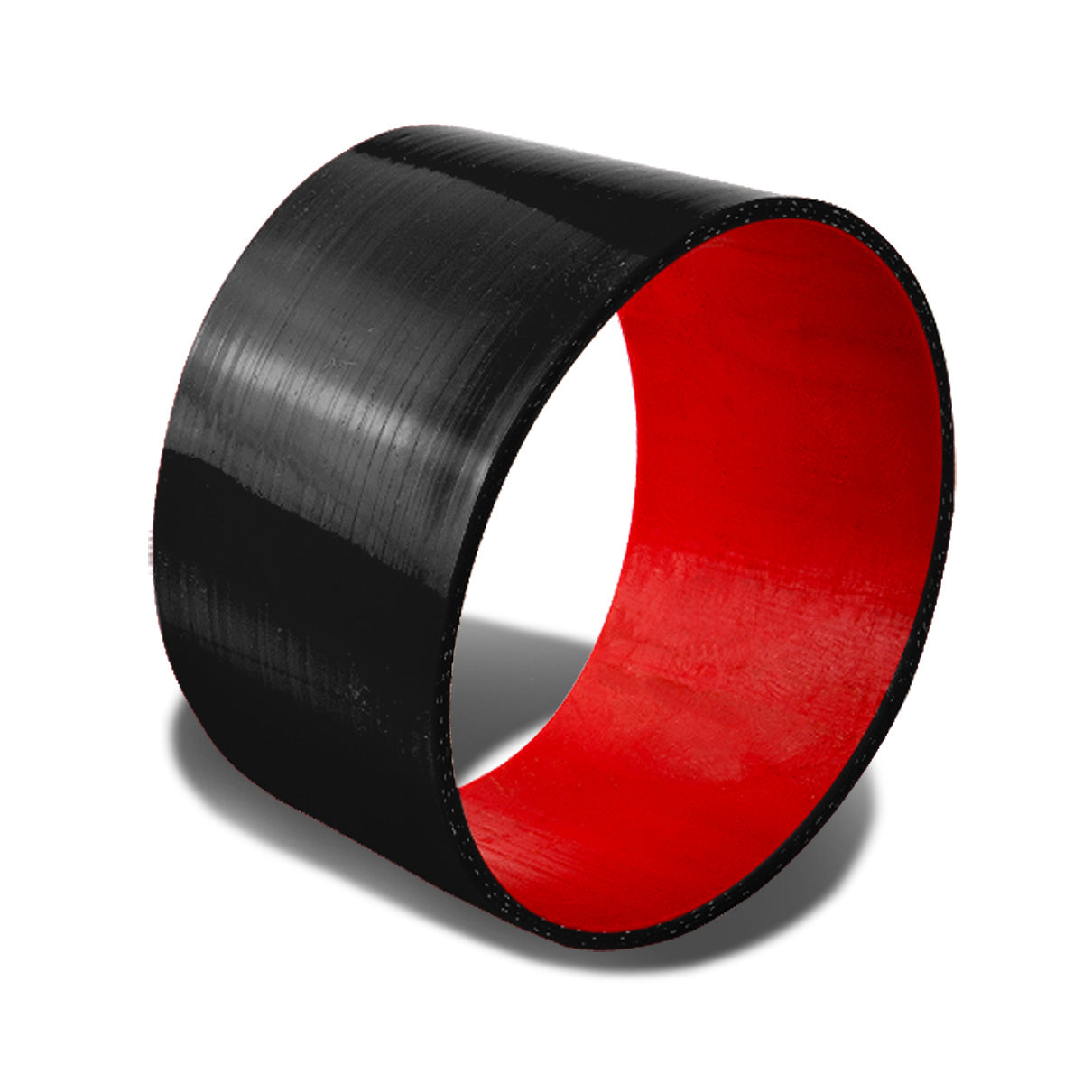 COPLE DE SILICON 3-PLY - 3.50" STRAIGHT - BLACK / RED