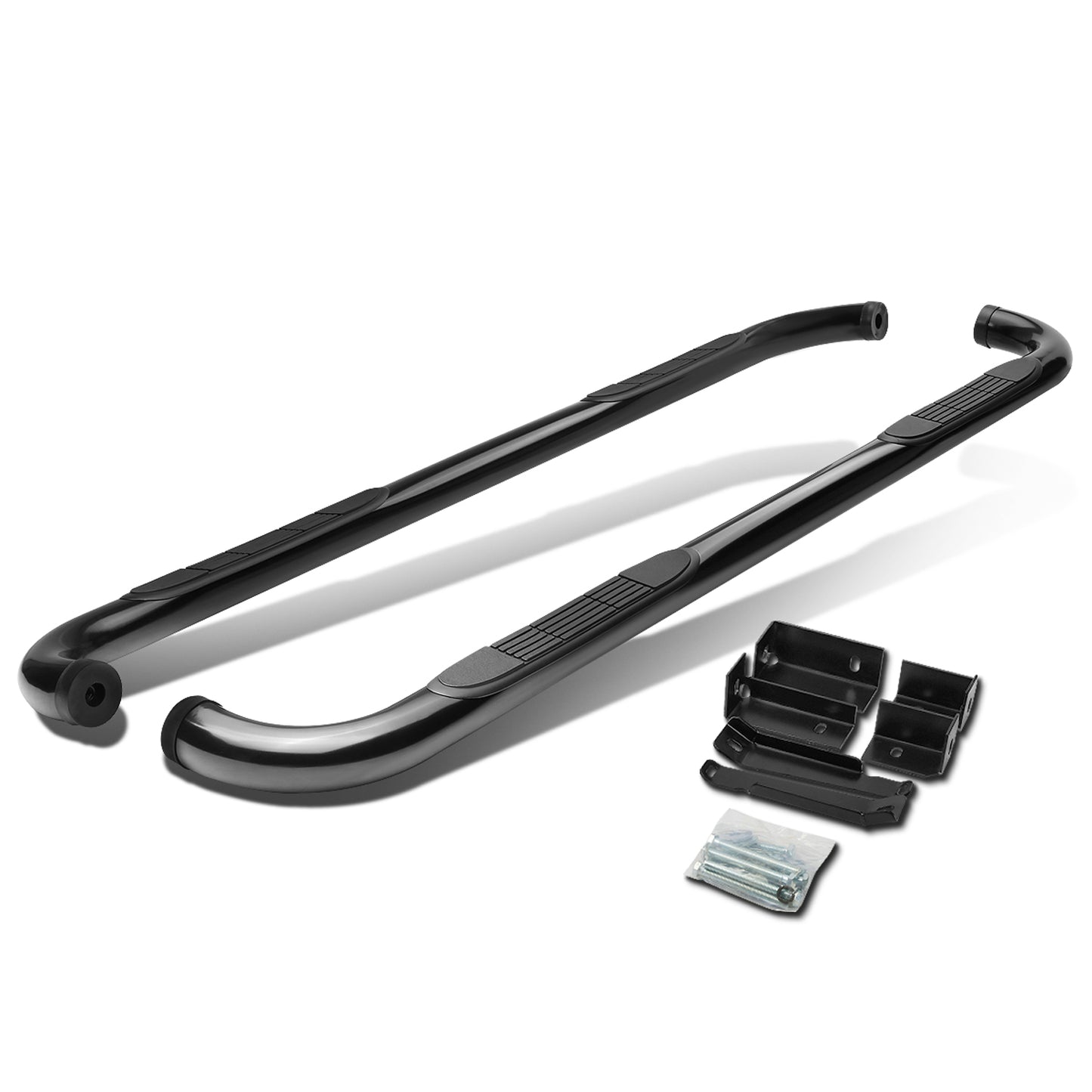 ESTRIBOS 3" - ROUND - 90 DEG - 00-13 GMC YUKON XL 1500 / 02-06 CHEVY AVALANCHE 1500 / 07-13 CHEVY AVALANCHE / 00-13 CHEVY SUBURBAN 1500 - BLACK