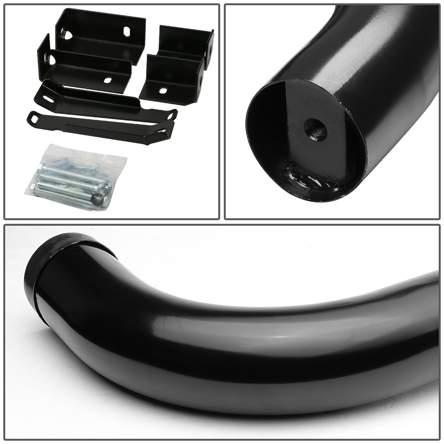 ESTRIBOS 3" - ROUND - 90 DEG - 00-13 GMC YUKON XL 1500 / 02-06 CHEVY AVALANCHE 1500 / 07-13 CHEVY AVALANCHE / 00-13 CHEVY SUBURBAN 1500 - BLACK