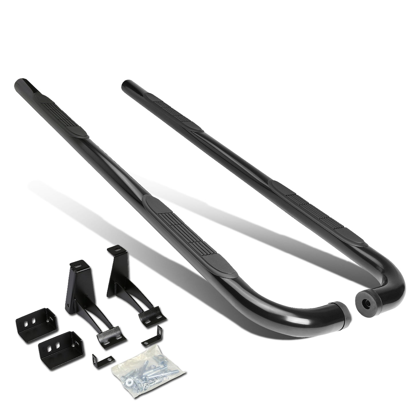 ESTRIBOS 3" - ROUND - 90 DEG - 00-14 CHEVY TAHOE, GMC YUKON - BLACK