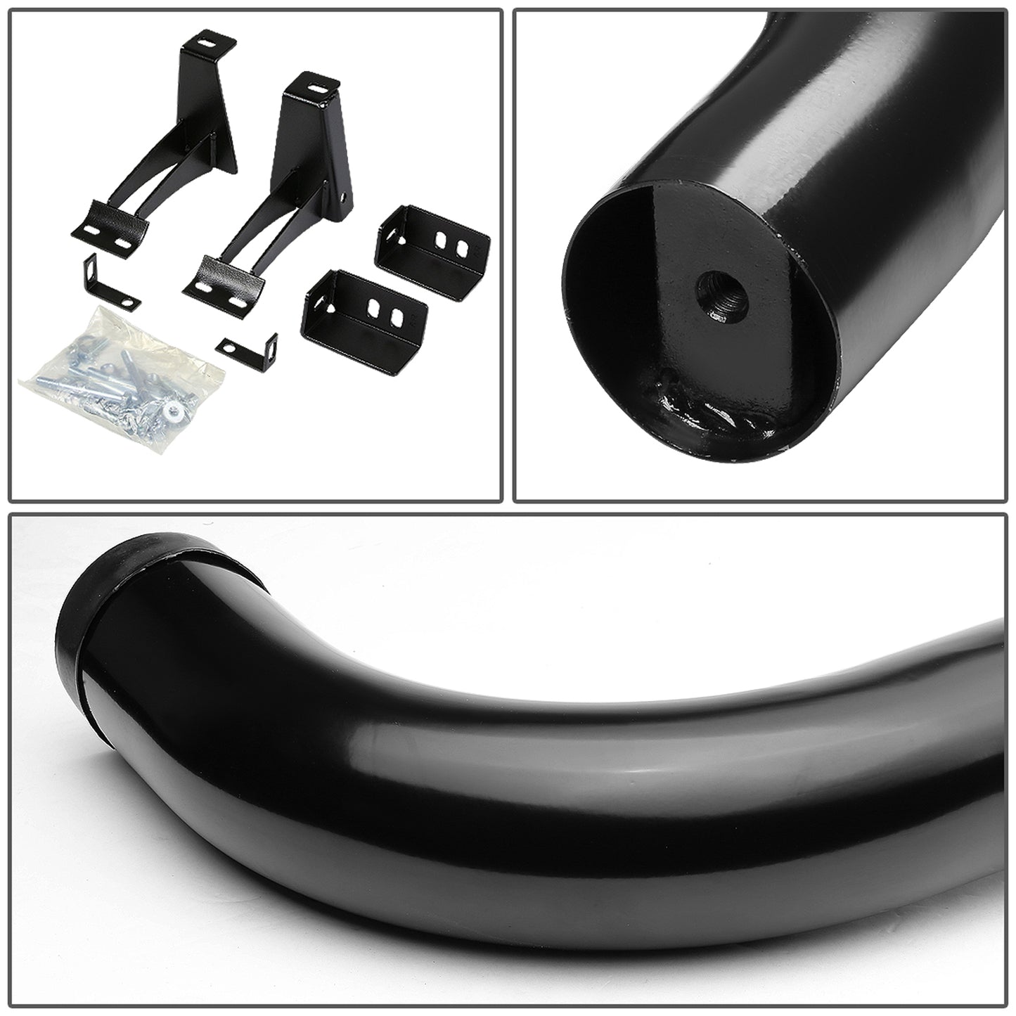 ESTRIBOS 3" - ROUND - 90 DEG - 00-14 CHEVY TAHOE, GMC YUKON - BLACK