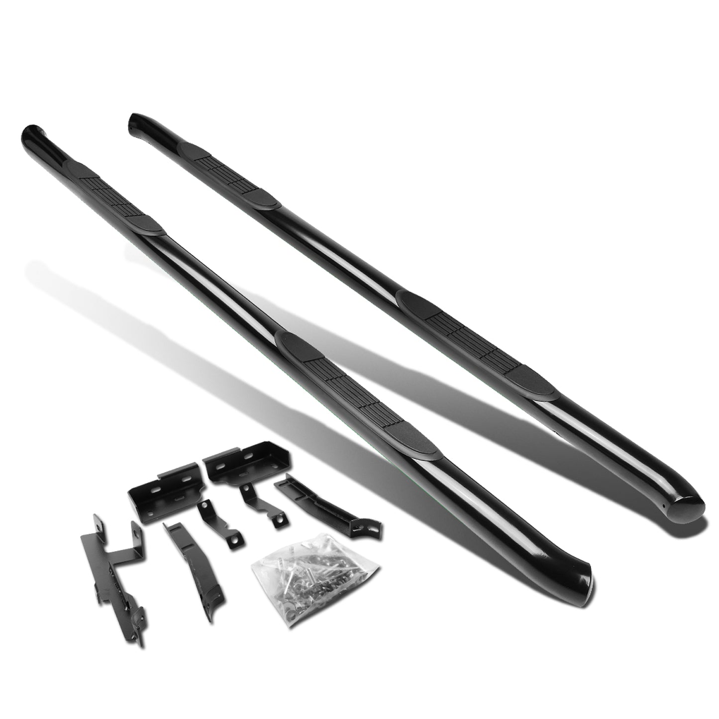 ESTRIBOS 3" - ROUND - 45 DEG - 10-16 CHEVY EQUINOX, GMC TERRAIN - DOES NOT FIT DENALI MODELS - BLACK