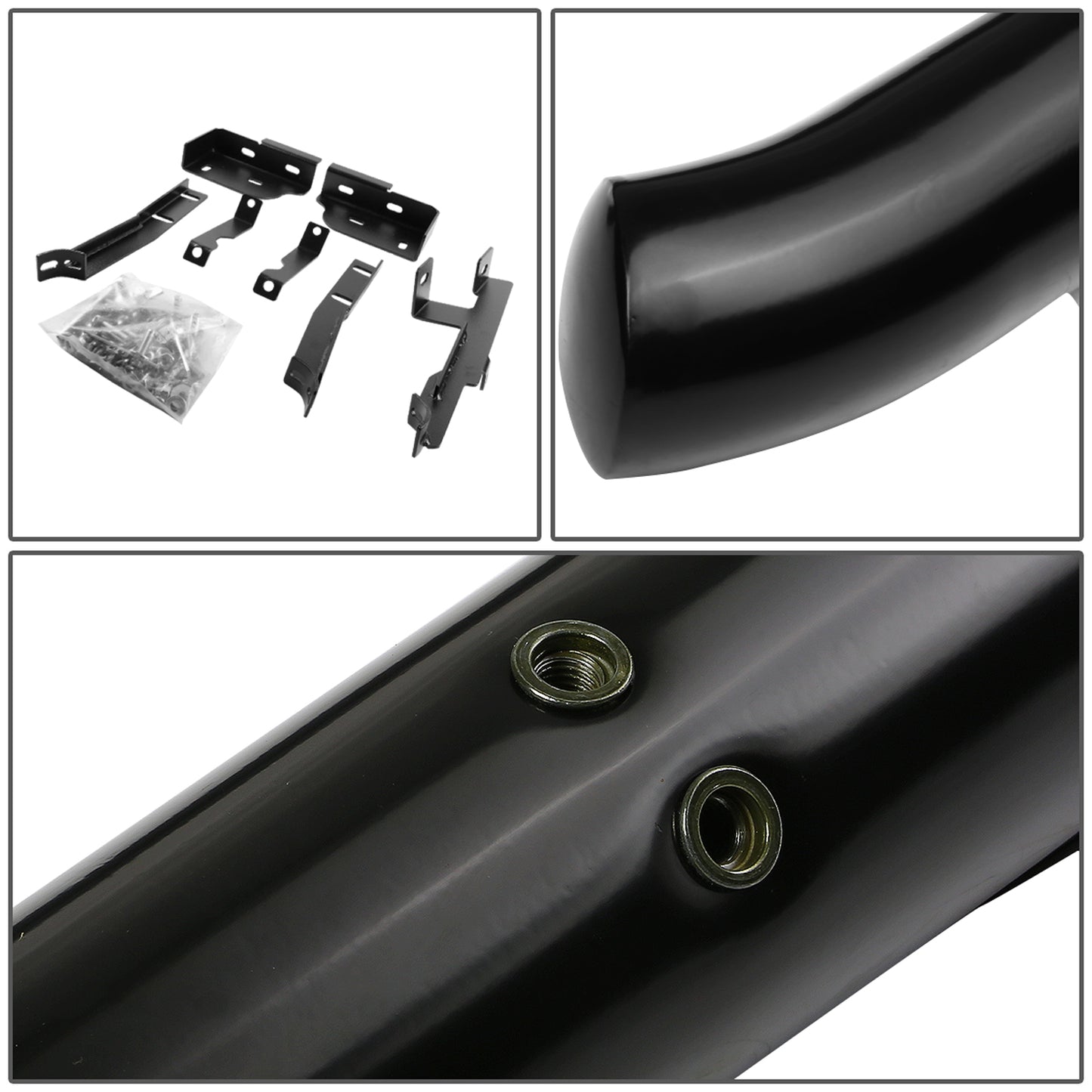 ESTRIBOS 3" - ROUND - 45 DEG - 10-16 CHEVY EQUINOX, GMC TERRAIN - DOES NOT FIT DENALI MODELS - BLACK