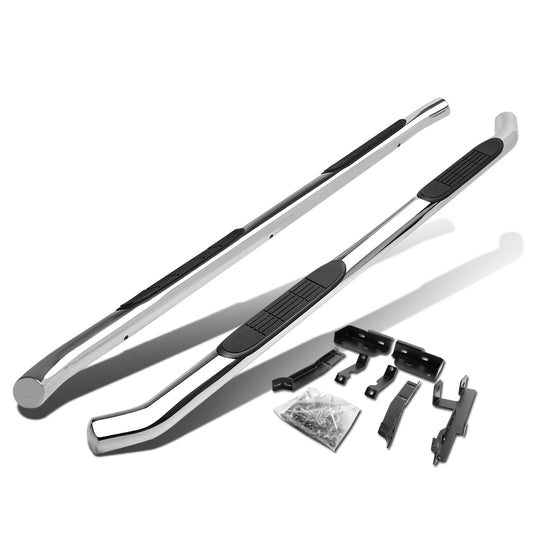 ESTRIBOS 3" - ROUND - 45 DEG - 10-16 CHEVY EQUINOX, GMC TERRAIN - DOES NOT FIT DENALI MODELS - SILVER