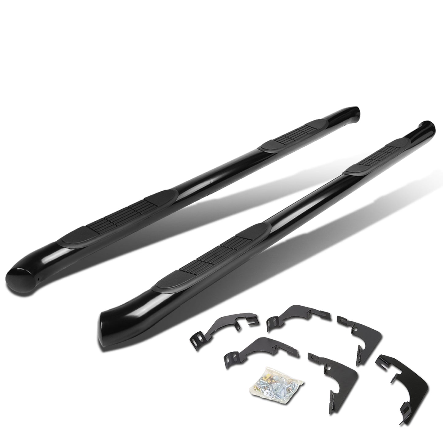 ESTRIBOS 3" - ROUND - 45 DEG - 15-24 CHEVROLET COLORADO, GMC CANYON - CREW CAB - BLACK