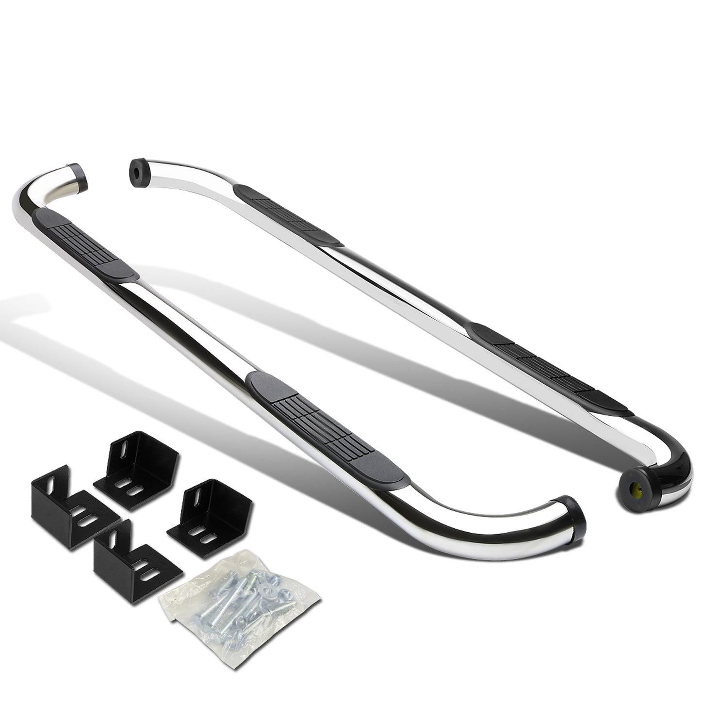ESTRIBOS 3" - ROUND - 90 DEG - 98-03 DODGE DURANGO - SILVER